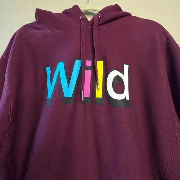 THE HUNDREDS UNO Graphic Hoodie Mens L NWT Wild Burgundy Sweatshirt NEW Large - Picture 4 of 14